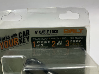 Bolt 7018451 6' Cable Lock For Ford, Lincoln & Mercury, 1/4'' Black Vinyl Coated