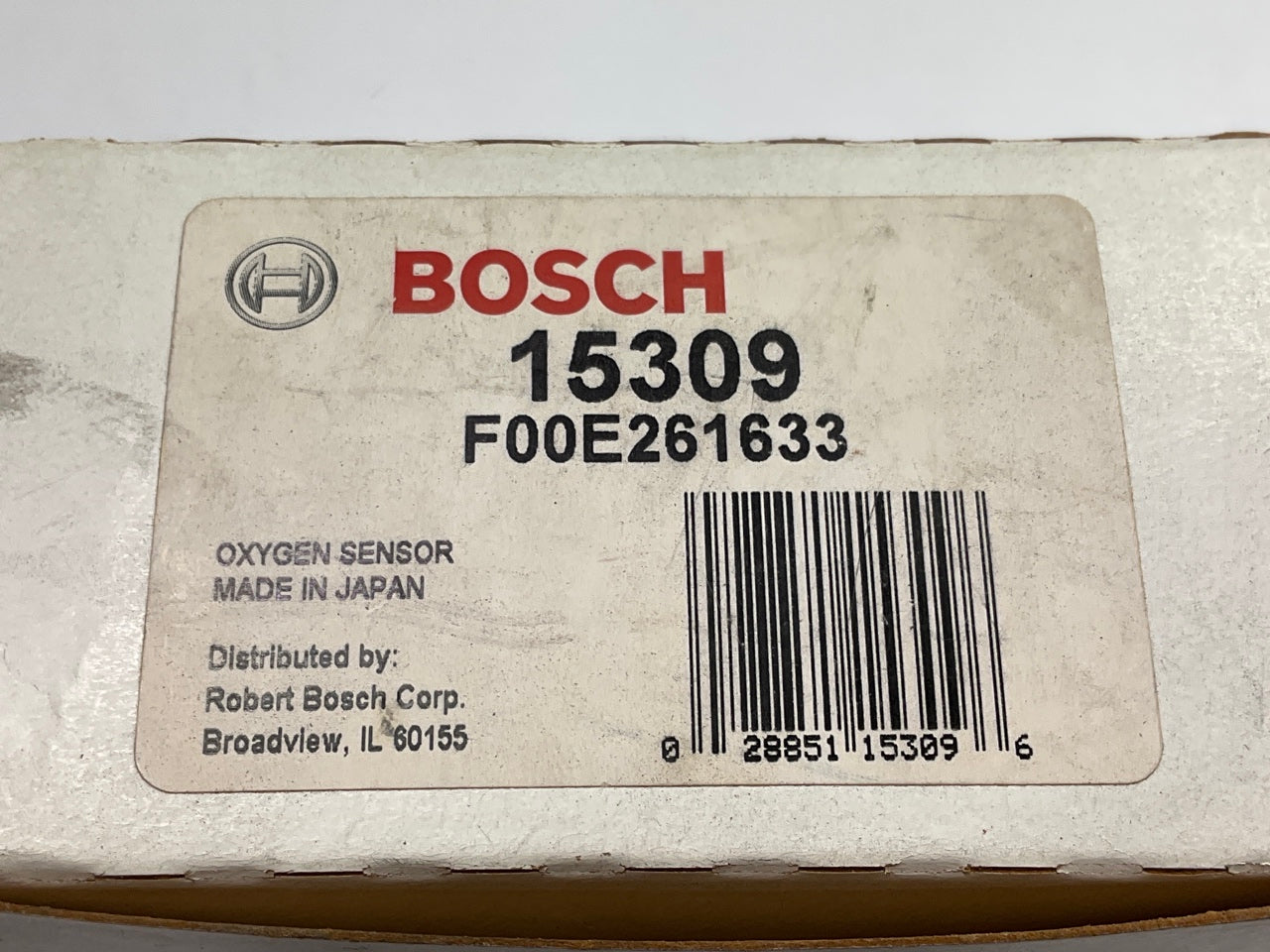 OEM Toyota / Denso 89465-12710 Oxygen O2 Sensor In Bosch 15309 Box