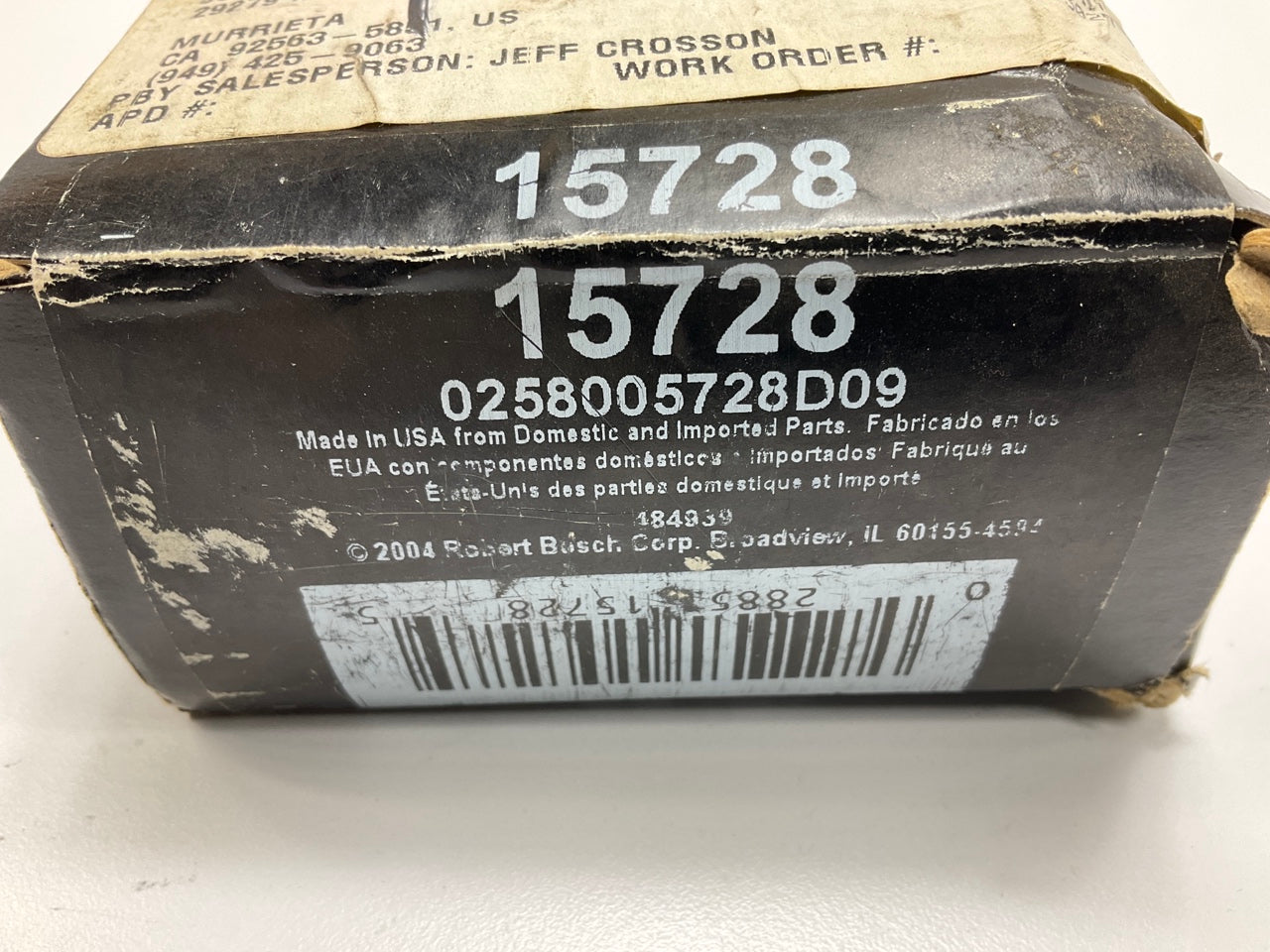Bosch 15728 Oxygen O2 Sensor W/O Hardware