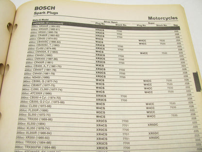 Vintage 1995 Bosch 221101 Spark Plug Parts Catalog - Truck, Car, Industrial Apps