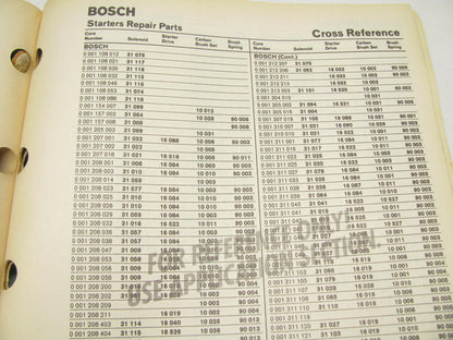 Bosch 221130 Reman Alternators & Starters Catalog - 1995, 453 Pages