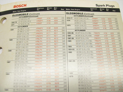 Bosch Platinum Spark Plug Catalog 23 Pages #221380