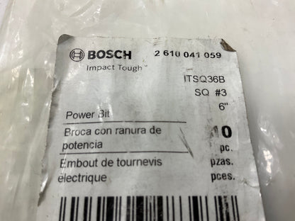 (8) Bosch 2610041059 Genuine Impact Tough 6'' Square #3 Power Bit