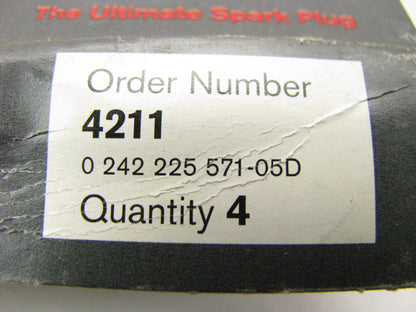 (4) Bosch 4211 Platinum Ignition Spark Plugs