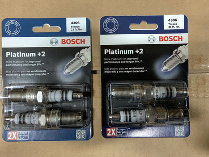 (4) BOSCH Platinum +2 Spark Plugs -  1983-1995 Toyota Pickup 22RE 22R 2.4L Truck