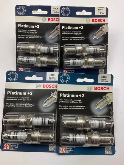 (8) BOSCH 4306 PLATINUM Spark Plugs For 1983-1989 Nissan D21 Truck Dual Plug Z24