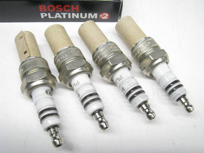 (4) Pcs New Bosch 4307 PLATINUM +2 Spark Plugs WGR9DDP