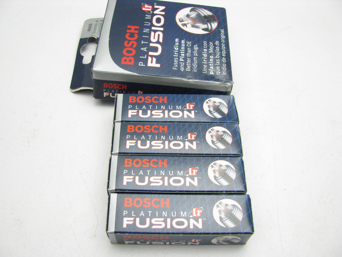 (4) Bosch 4505 Platinum IR Fusion Spark Plug