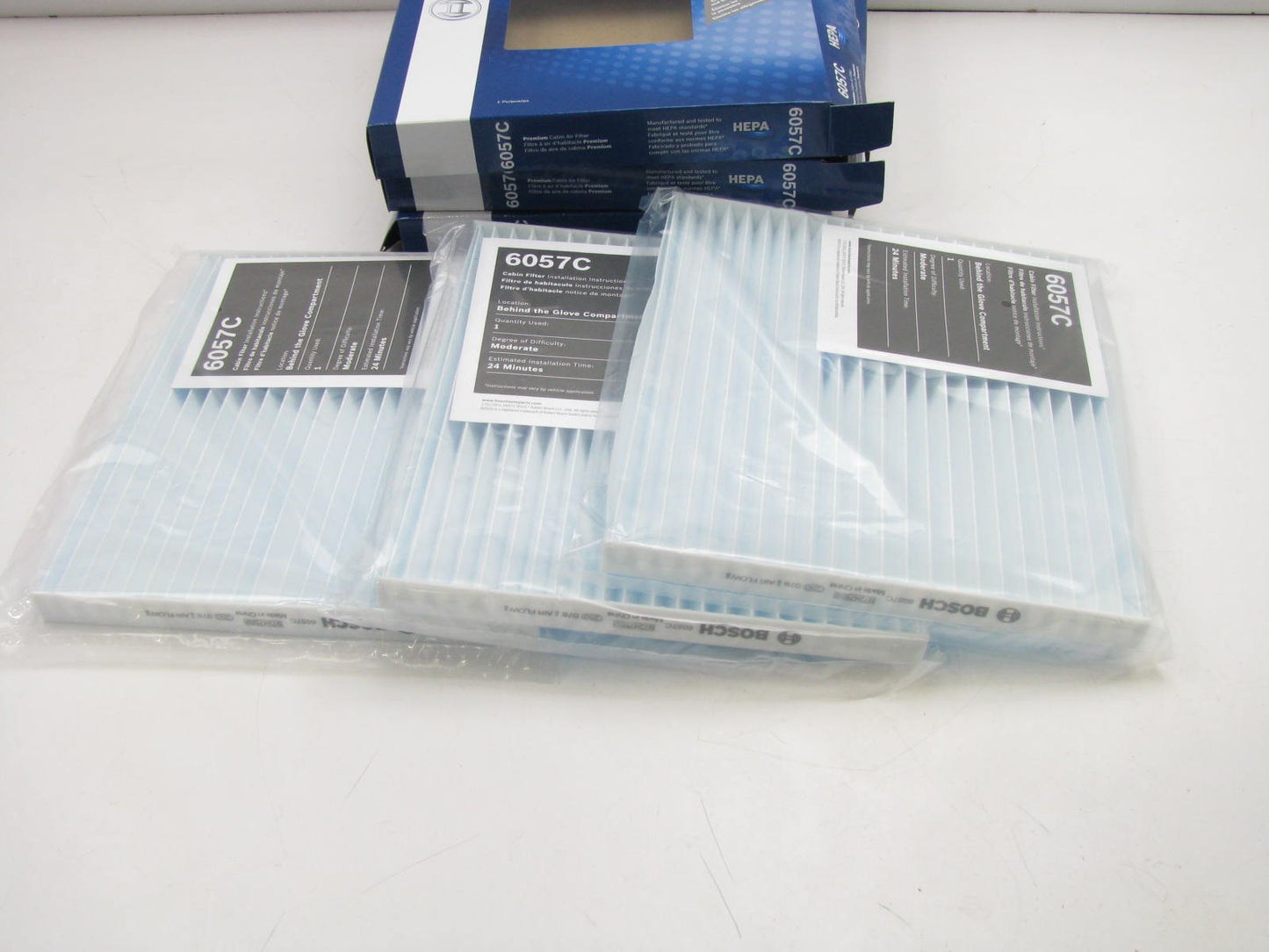 (3) Bosch 6057C Cabin Air Filters