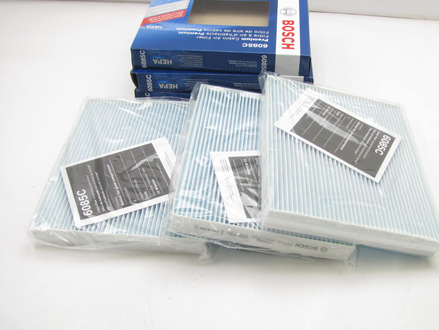 (3) Bosch 6085C Cabin Air Filters