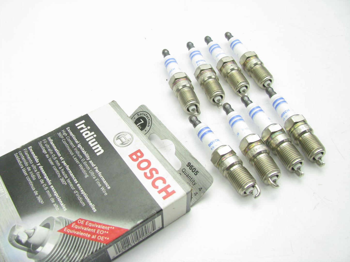 (8) Bosch 9605 Fine Wire Double Iridium Spark Plugs