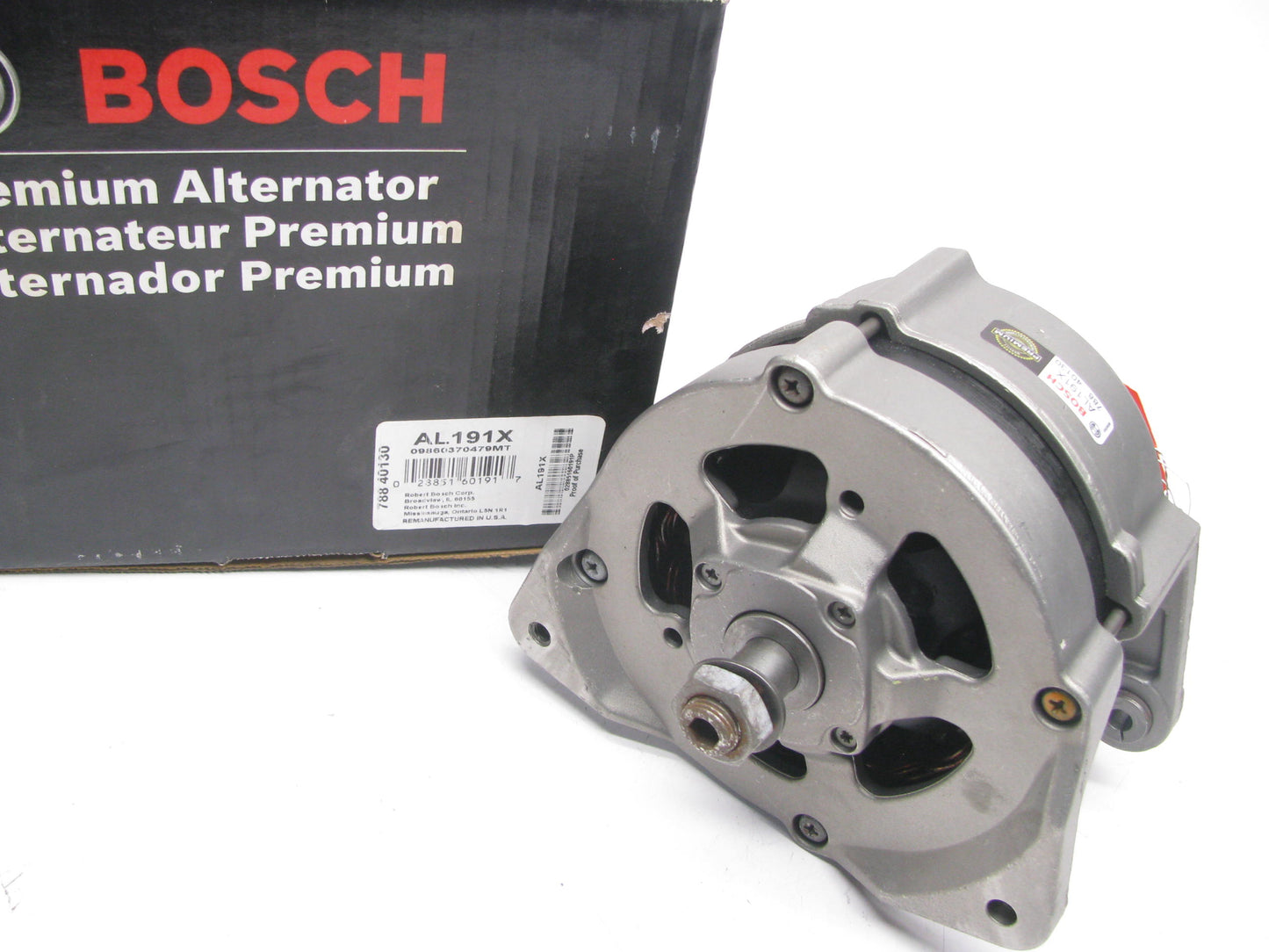 REMAN. Bosch AL191X Alternator  For 1987-1992 XJ6, 1988-1992 Vanden Plas