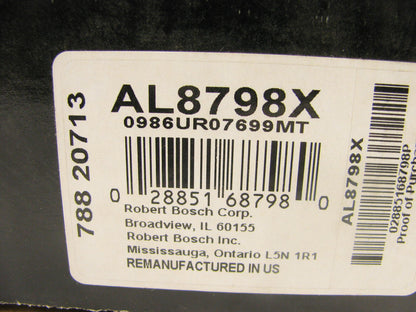 REMAN. Bosch AL8798X Alternator