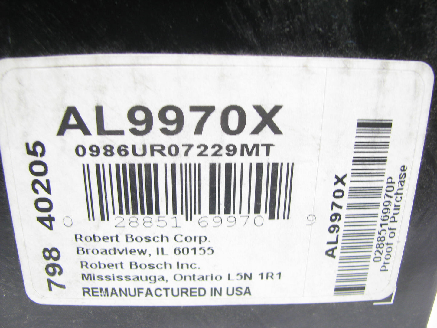 REMAN. Bosch AL9970X Alternator For John Deere Tractor