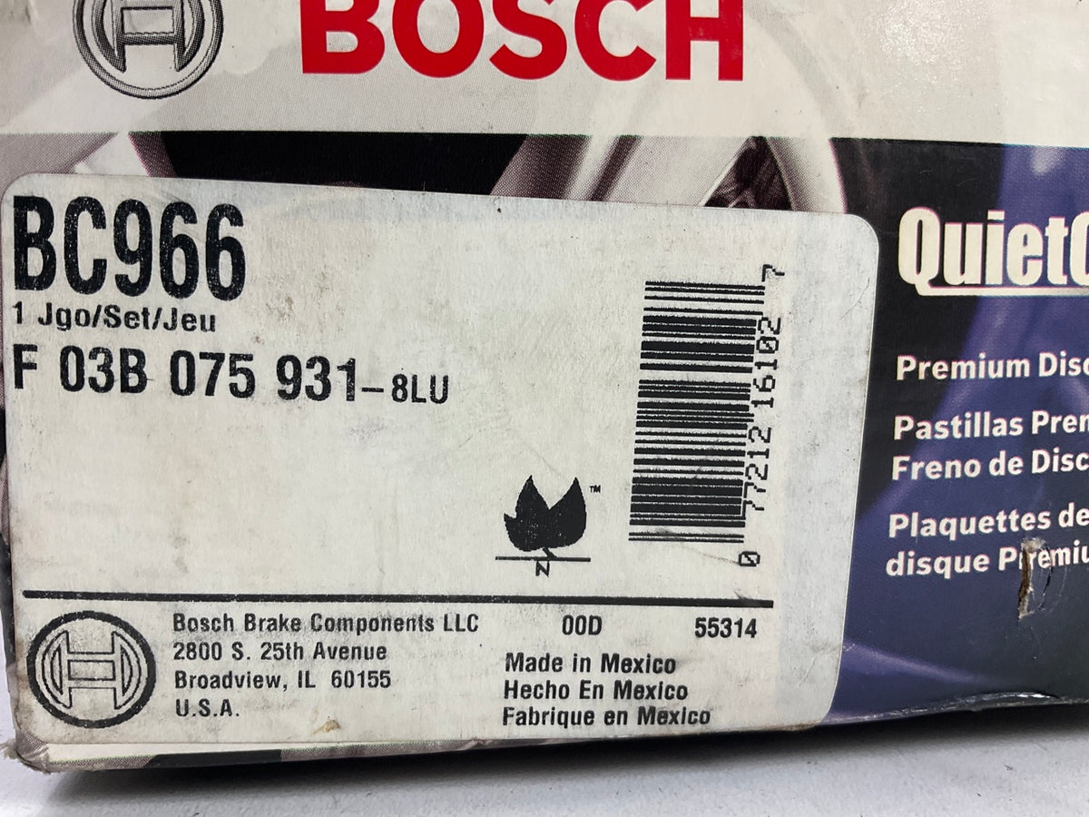Bosch BC966 Front Disc Brake Pad Set 2003-2006 Durango, 2003 Ram 1500 Van