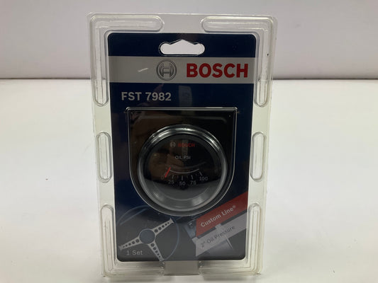 Bosch FST7982 Custom Line 2'' Mechanical Oil Pressure Gauge (Black)