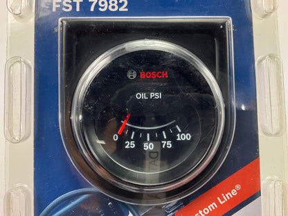 Bosch FST7982 Custom Line 2'' Mechanical Oil Pressure Gauge (Black)