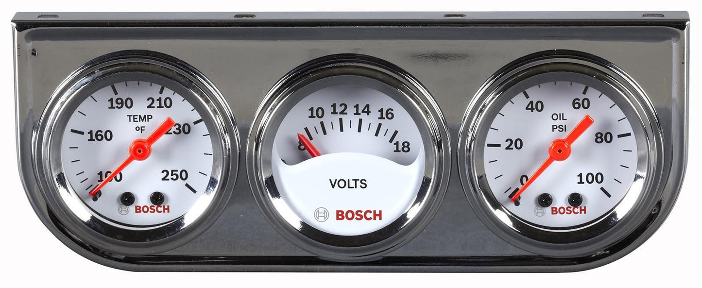 Bosch FST8092 Style Line 1-1/2'' Oil Pressure/Water Pressure/Voltmeter Gauge Set