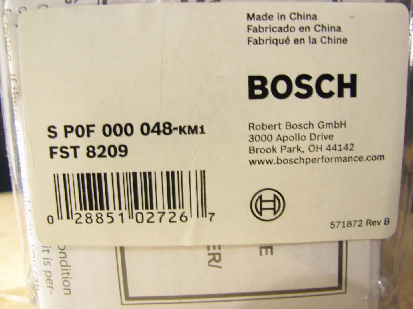 Bosch FST8209 Style Line 2'' Electrical Fuel Level Gauge White/Chrome