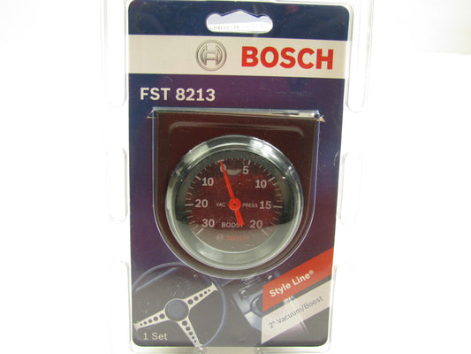 Bosch FST8213 Style Line 2'' Mechanical Vacuum/Boost Gauge - Black Face