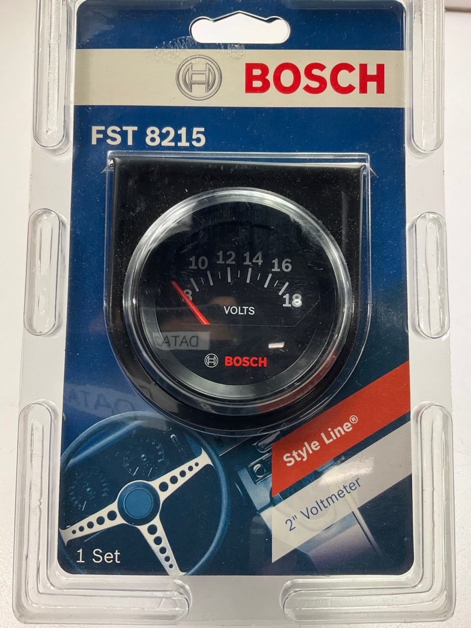 Bosch FST8215 Style Line 2-1/16'' Electrical Voltmeter Gauge (Black Face)