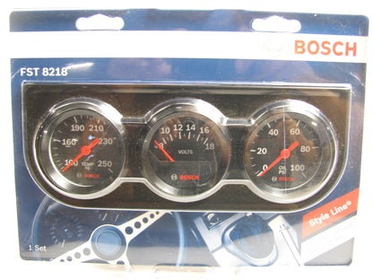 Bosch FST8218 Triple Gauge Set 2'' Mechanical: Water Temp, Volts, Oil Pressure