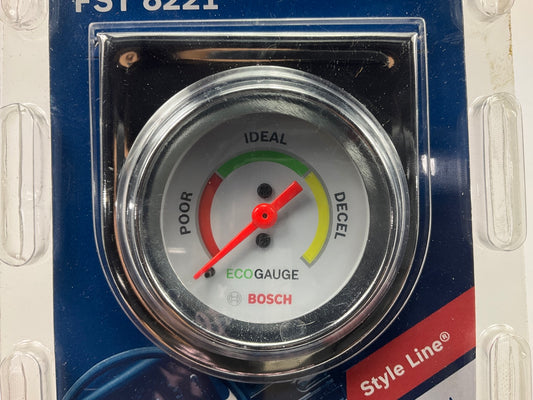 Bosch FST8221 2'' Mechanical Eco Fuel Economy Gauge With Chrome Mounting Panel
