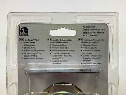 Bosch FST8221 2'' Mechanical Eco Fuel Economy Gauge With Chrome Mounting Panel