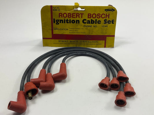 Bosch ICS42 Ignition Spark Plug Wire Set - 1955-1968 Sunbeam Alpine Raider