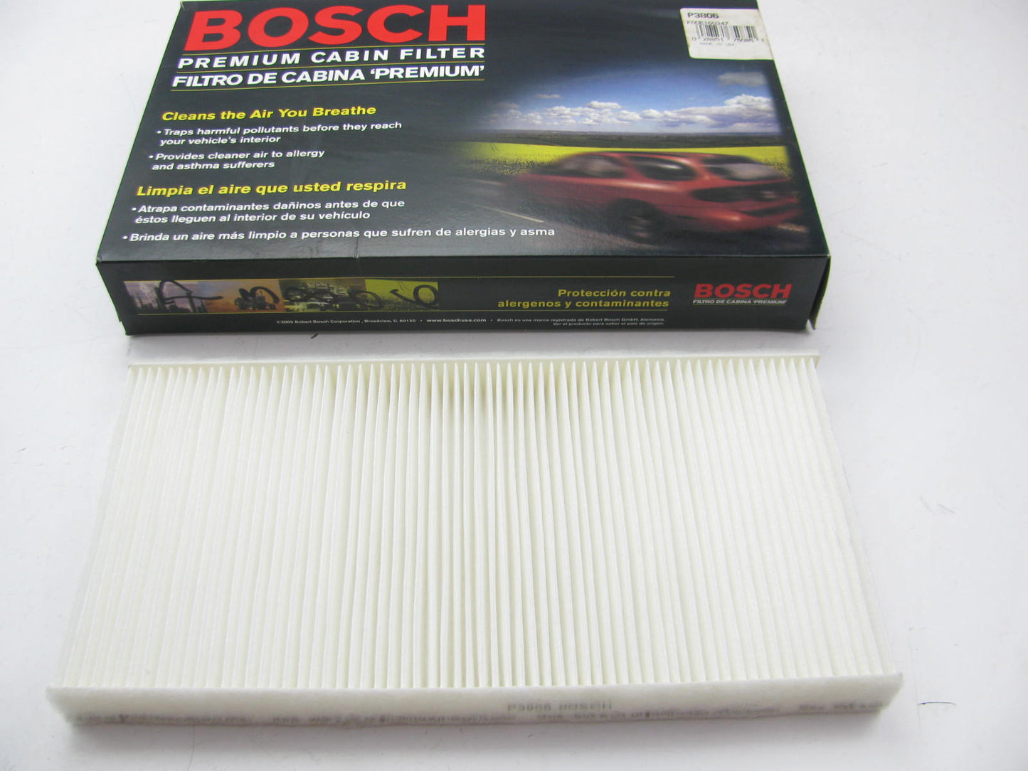 Bosch P3806 Cabin Air Filter Replaces 24472 CF11669 CAF137C C25838 800036P