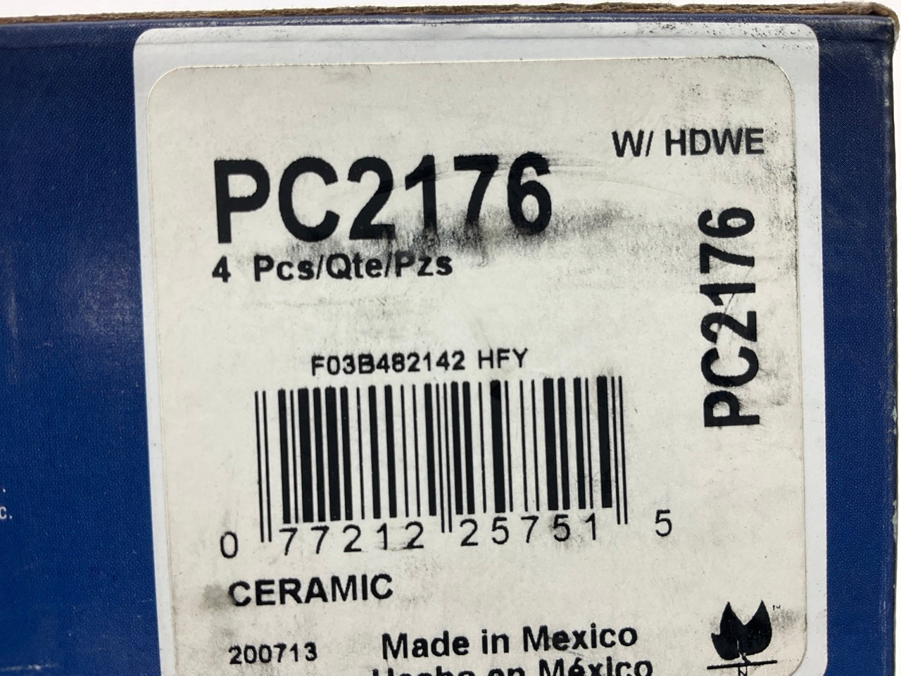 Bosch PC2176 Front Ceramic Disc Brake Pads For 2020-2022 Toyota Corolla