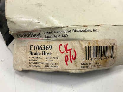 Brakebest F106369 Front Right Hydraulic Brake Hose 1982-83 Camaro, Firebird