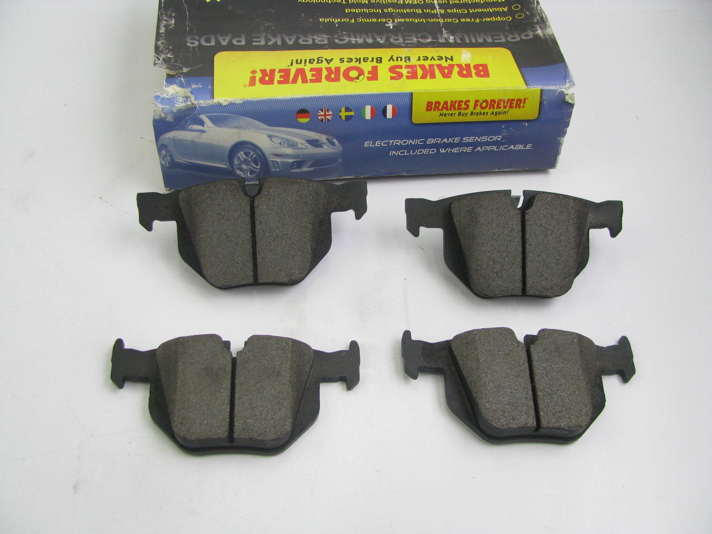 Brakes Forever D1042CP Ceramic Disc Brake Pad Set - Rear