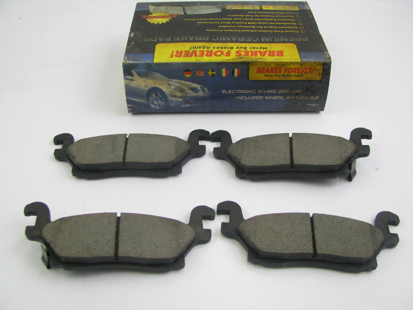 Brakes Forever D1120CP Rear Ceramic Disc Brake Pads 2006-10 Hummer H3 09-10 H3T