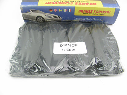 Brakes Forever D1374CP Ceramic Disc Brake Pad Set - Front