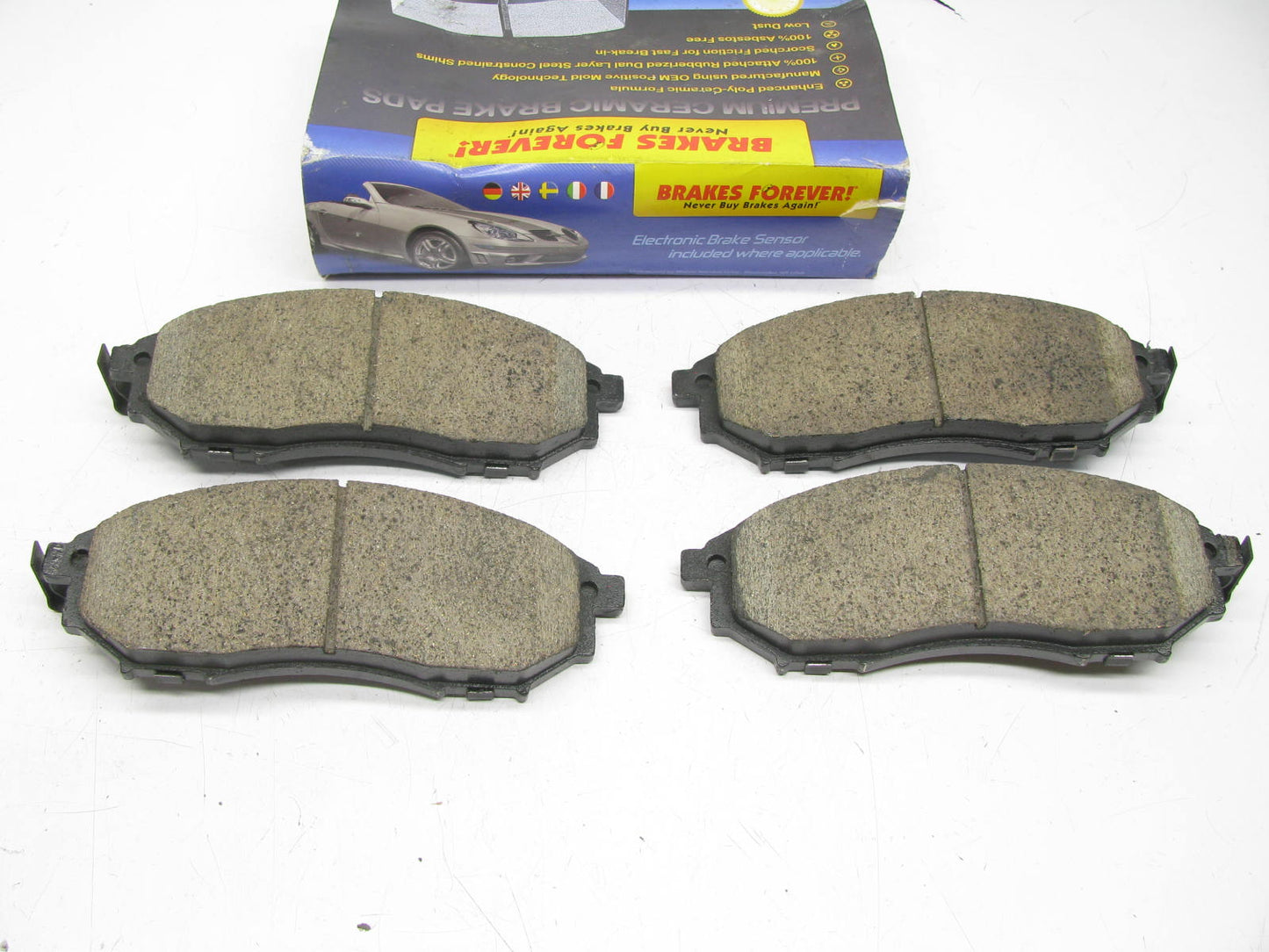 Brakes Forever D888CP Ceramic Disc Brake Pad Set - Front