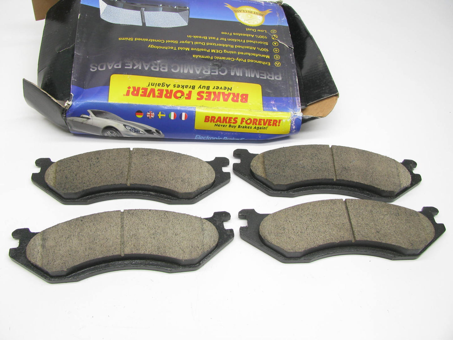 Brakes Forever D966CP FRONT Ceramic Brake Pads For 2002-2005 Ram 1500