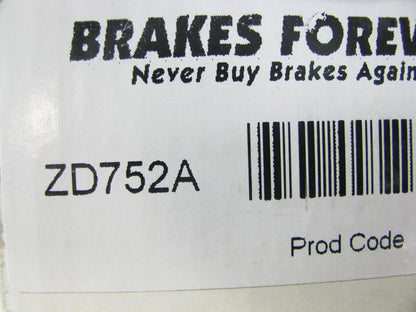 Brakes Forever ZD752A Ceramic Disc Brake Pad Set - Front