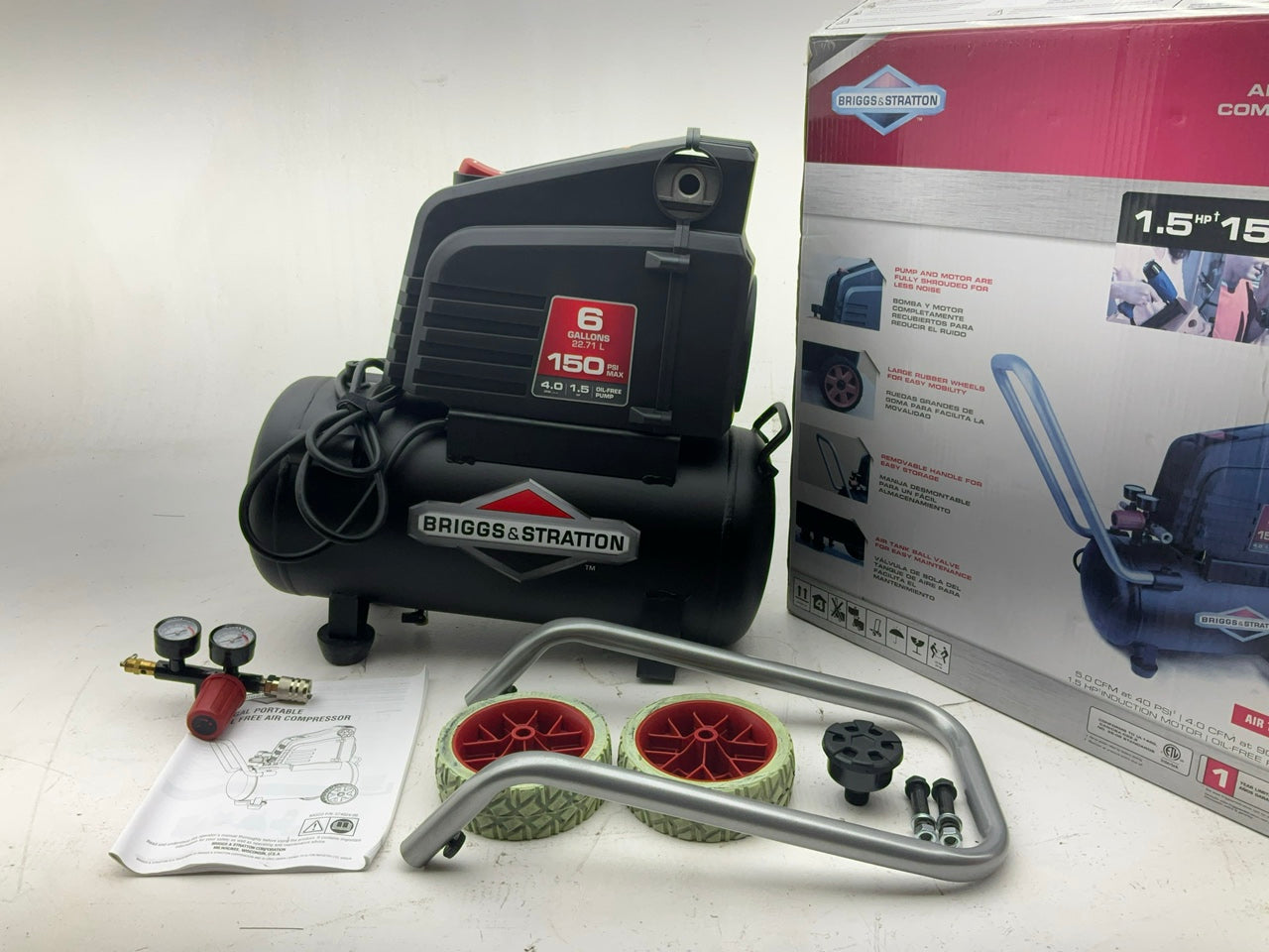 Briggs & Stratton 074024-00 6 Gallon Air Compressor, 150 Max PSI