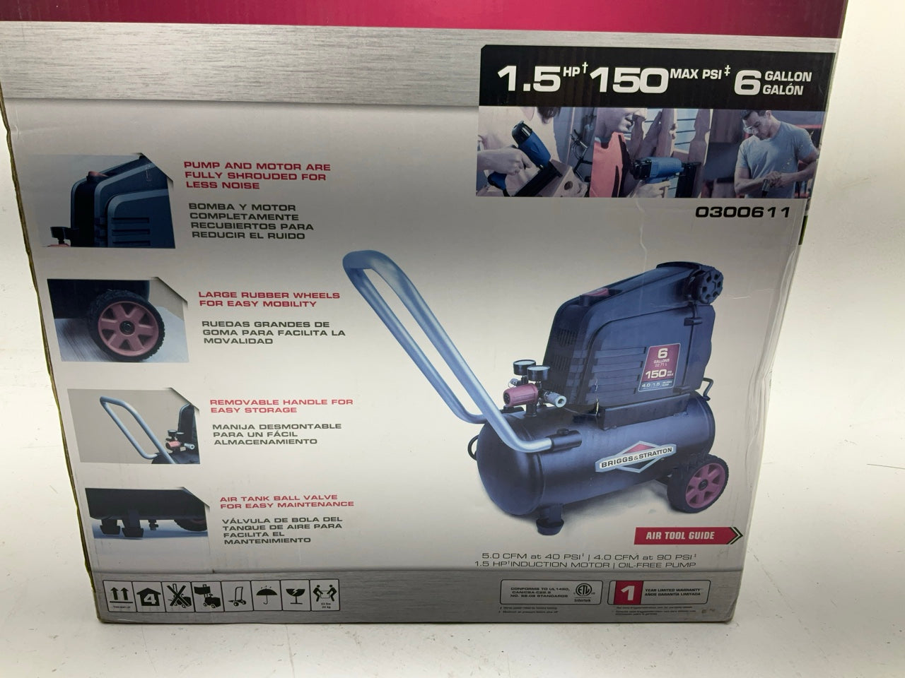 Briggs & Stratton 074024-00 6 Gallon Air Compressor, 150 Max PSI