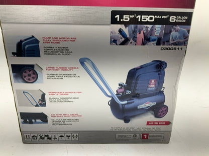 Briggs & Stratton 074024-00 6 Gallon Air Compressor, 150 Max PSI
