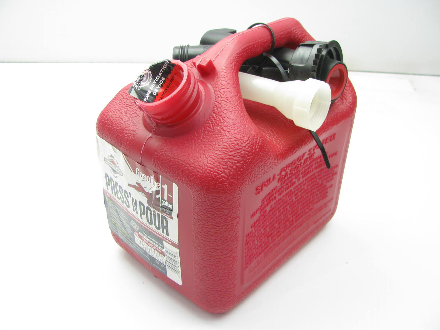 Briggs & Stratton GB310 Press 'N Pour Gasoline Red Plastic Gas Can 1 Gallon