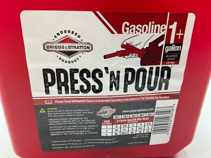 Briggs & Stratton GB310SL 1 Gallon Gas Fuel Can Fuel Canister - Press-N-Pour