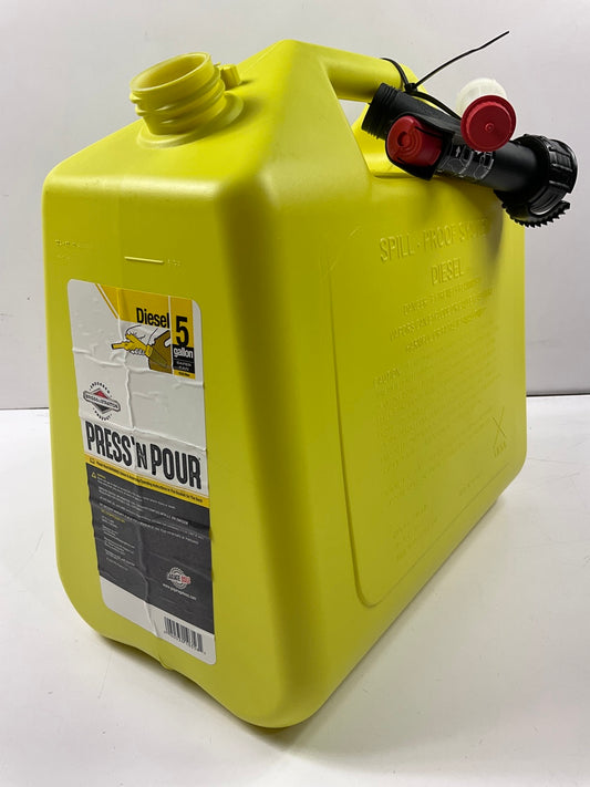 Briggs & Stratton GB356SL 5 Gallon DIESEL Gas Fuel Tank Can, Yellow