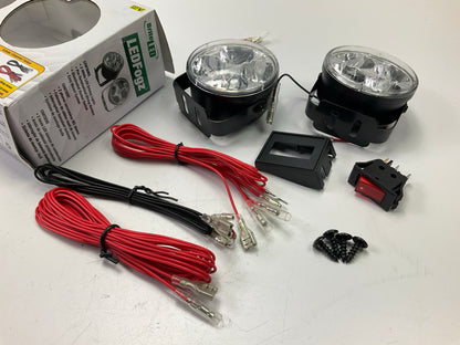 BriteLED 71302 LED Auxiliary Fog And Driving Light Kit W/ Install Kit & Switch