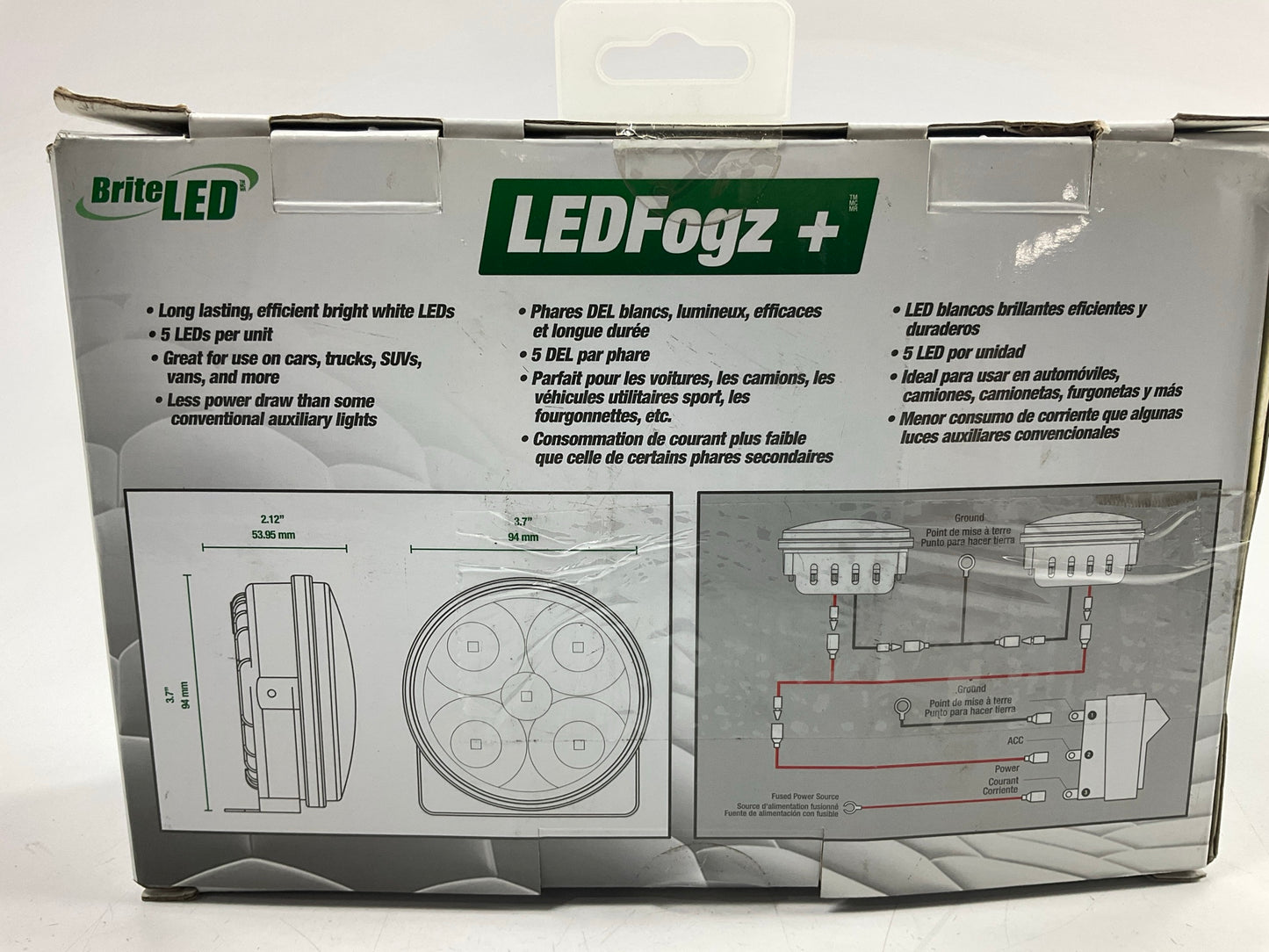 BriteLED 71303 LEDFogz+ Plug & Play LED 3.7'' Driving / Fog Light Fog Lamp Kit