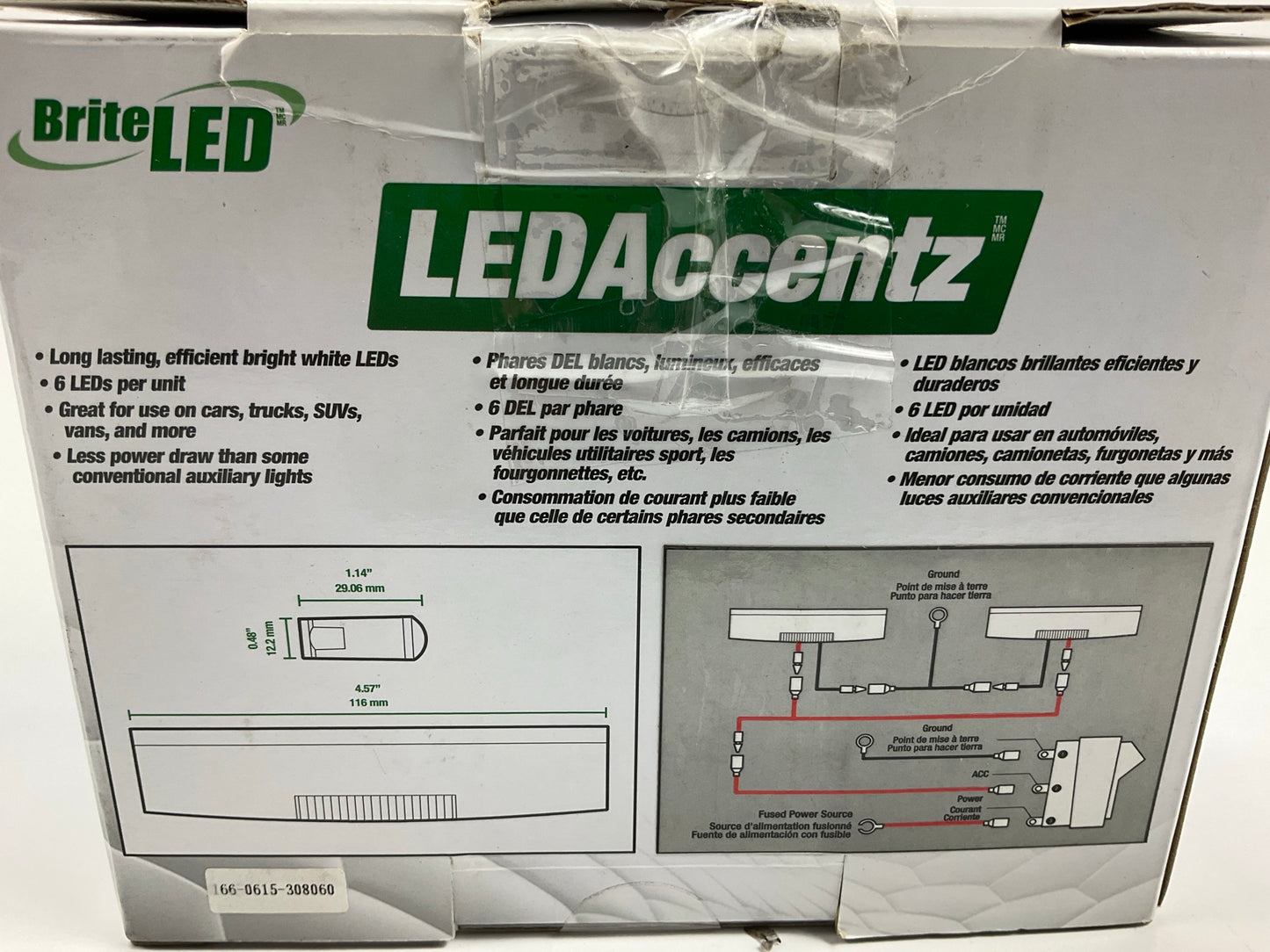 Briteled 71306 LedAccentz 4-1/2''x1/2'' Slim Fit LED Driving Lights Lamp Kit
