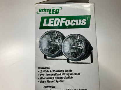 Briteled 71309 Pair Of 3.5'' LED Fog Lights W/ Install Kit (wire & Switch)