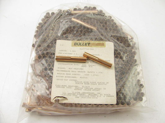 500 Pcs Wholesale Lot - Bronze Bullet Valve Guide Liners .373 X 2.500''  KL1977ST
