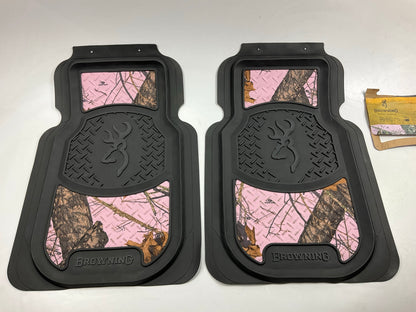 Browning BFM4105 PINK Camo Truck SUV Rubber Front Floor Mats 30.5''x20'' 2-Pc Set